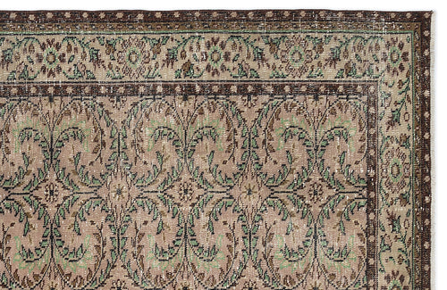 Atina 9643 Beige Vintage Wool Handmade Area Rug 6'0" x 9'9"