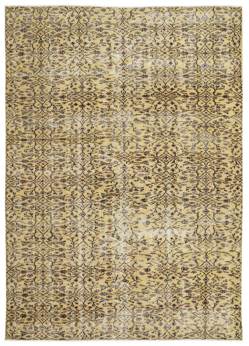 Atina 9673 Beige Vintage Wool Handmade Area Rug 6'1" x 8'9"