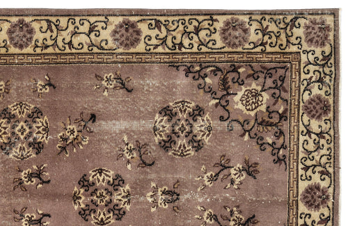 Atina 9678 Beige Vintage Wool Handmade Area Rug 5'3" x 8'6"