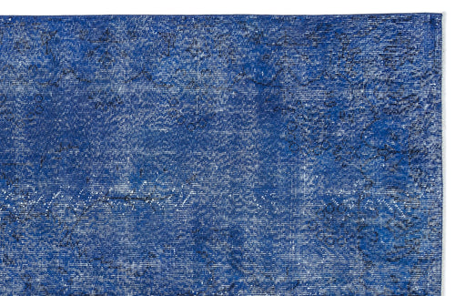 Atina Blue Vintage Wool Handmade Area Rug 5'9" x 10'0"