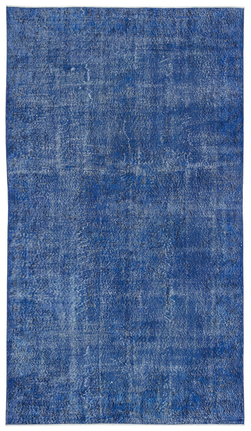 Atina Blue Vintage Wool Handmade Area Rug 5'9" x 10'0"