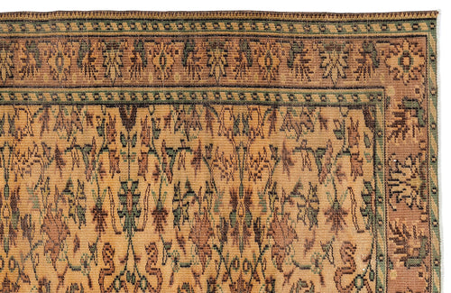 Atina Beige Vintage Wool Handmade Area Rug 6'2" x 8'8"