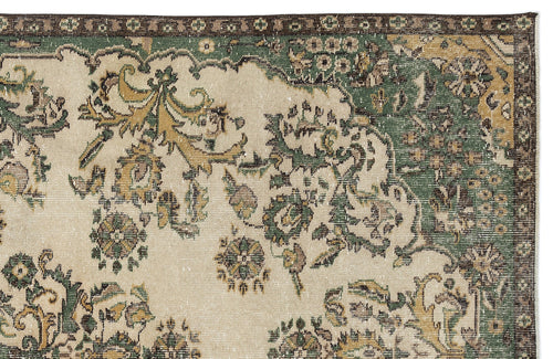 Atina 9797 Beige Vintage Wool Handmade Area Rug 5'9" x 9'0"