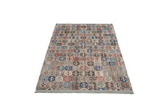 Grey Cotton Area Rug – Digital Print Chenille Carpet With Non Slip Backing