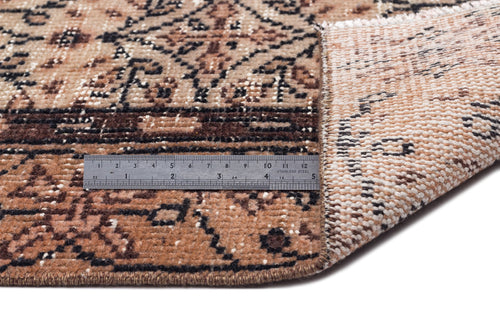 Atina Brown Vintage Wool Handmade Area Rug 5'9" x 9'7"