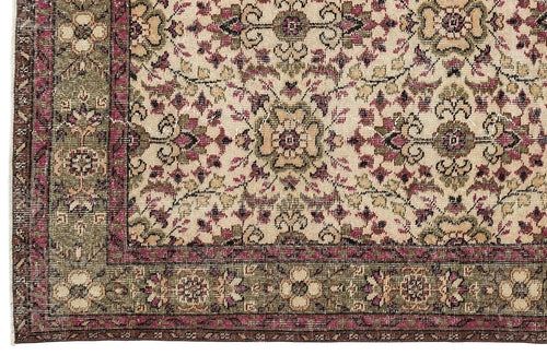 Atina Brown Frame Wool Handmade Area Rug 5'0" x 9'2"
