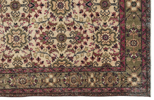 Atina Brown Frame Wool Handmade Area Rug 5'0" x 9'2"