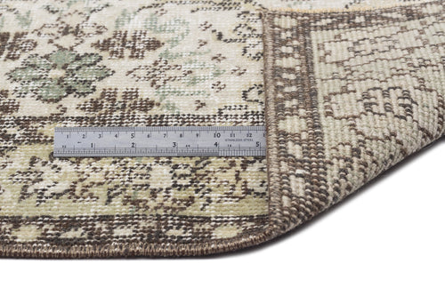 Atina Beige Vintage Wool Handmade Area Rug 4'9" x 8'0"