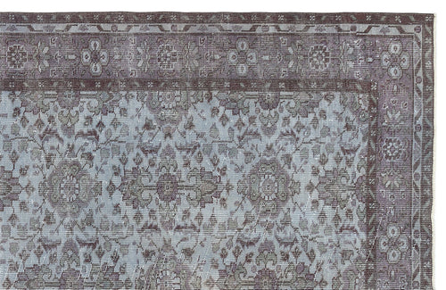 Atina Blue Vintage Wool Handmade Area Rug 5'5" x 9'7"
