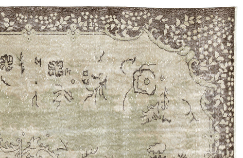 Atina Beige Vintage Wool Handmade Area Rug 6'1" x 10'0"