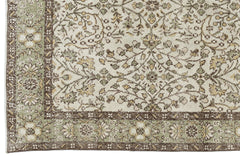 Atina Cream Classic Wool Handmade Area Rug 5'3" x 9'3"