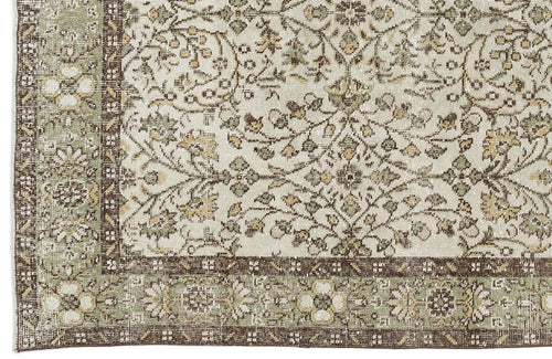 Atina Cream Classic Wool Handmade Area Rug 5'3" x 9'3"