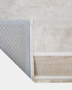 Cream Area Rug – Machine Made Rug With Fringed Edge Carpet For Living Room