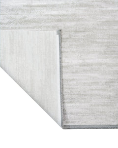 Modern Grey Area Rug – Durable Machine Made Acrylic Carpet with Fringed Edges