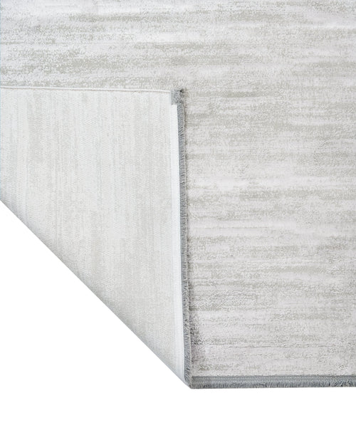 Modern Grey Area Rug – Durable Machine Made Acrylic Carpet with Fringed Edges