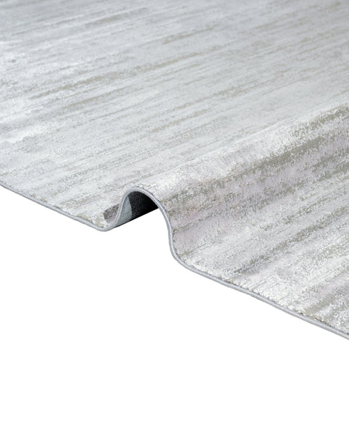 Modern Grey Area Rug – Durable Machine Made Acrylic Carpet with Fringed Edges