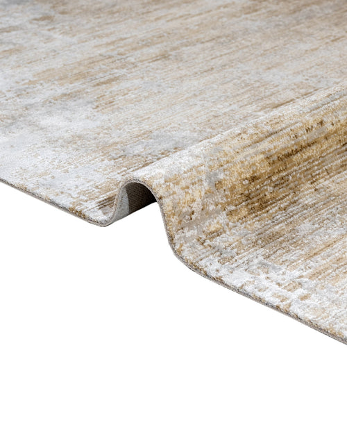 Modern Area Rug – Beige Machine Made Rug with Fringed Edges | Durable Acrylic Carpet