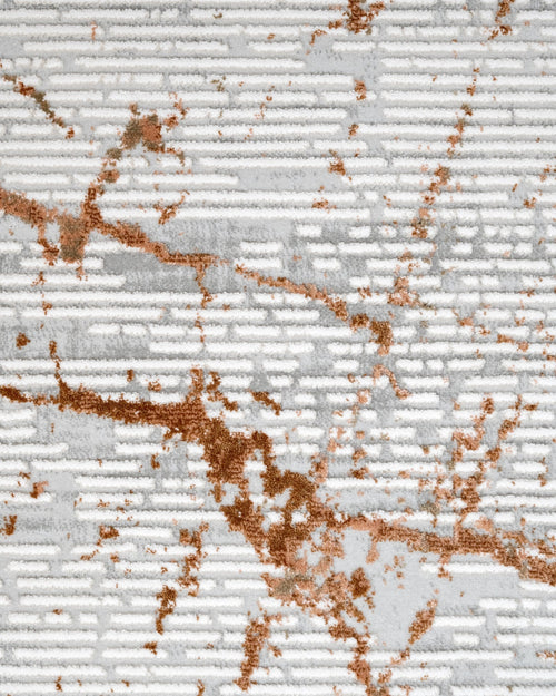 Modern Area Rug – Copper Machine Made Rug With Fringed Edges | Durable Acrylic Floor Carpet