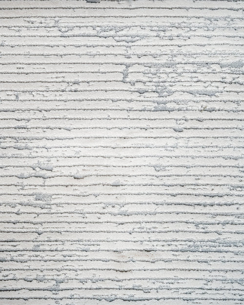 Modern Area Rug – Machine Made Grey Acrylic Carpet with Fringed Edges