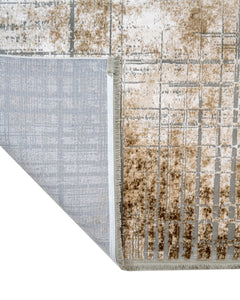 Modern Area Rug – Machine Made Acrylic Flax Flower Carpet with Fringed Edges