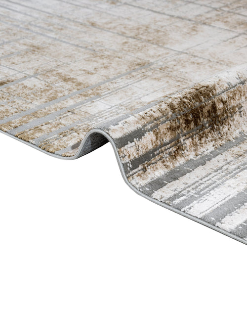 Modern Area Rug – Machine Made Acrylic Flax Flower Carpet with Fringed Edges