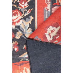Patchwork Area Rug - Washable Non Slip Cotton Area Rug with Soft Microfiber
