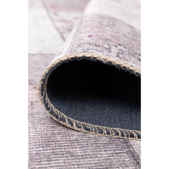 Pink Patchwork Area Rug – Washable Non Slip Cotton Soft Microfiber Carpet