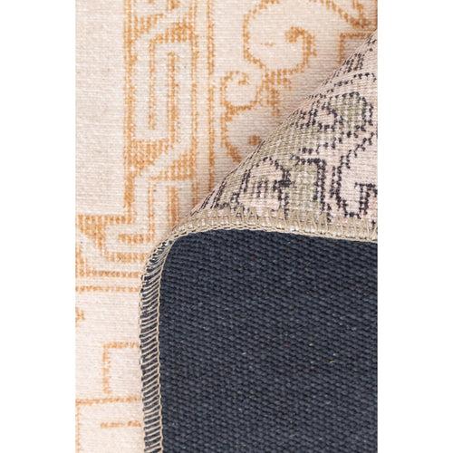 Patchwork Area Rug – Washable Non Slip Cotton Microfiber Carpet | Cream Style