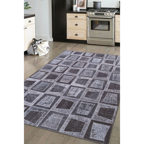 Digital Print Area Rug - Washable Non Slip Patchwork Cotton Area Rug for Living Room
