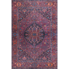 Digital Print Area Rug – Burgundy Cotton Micro Fiber Washable Non Slip Rug