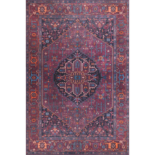 Digital Print Area Rug – Burgundy Cotton Micro Fiber Washable Non Slip Rug