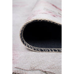 Digital Print Area Rug - Grey Floral Cotton Rug | Soft Microfiber Carpet