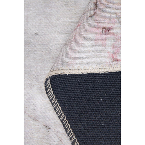 Digital Print Area Rug - Grey Floral Cotton Rug | Soft Microfiber Carpet