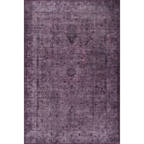 Vintage Cotton Area Rug – Washable Non Slip Purple Soft Microfiber Carpet