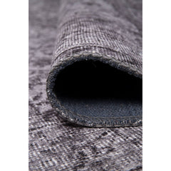 Vintage Cotton Area Rug – Washable Non Slip Anthracite Soft Microfiber Carpet