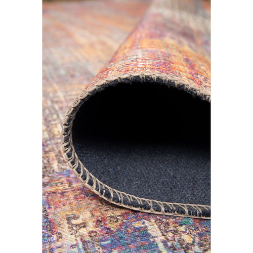 Digital Print Area Rug – Modern Cotton Orange Washable Non Slip Carpet