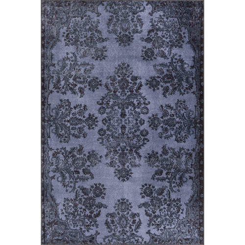 Vintage Cotton Area Rug – Navy Blue Washable Non Slip Soft Microfiber Carpet