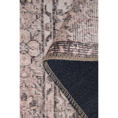 Digital Print Area Rug – Beige Medallion Pattern Soft Microfiber Carpet by Artloop