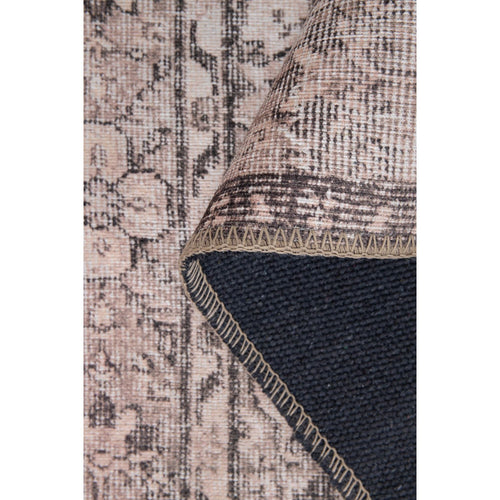 Digital Print Area Rug – Beige Medallion Pattern Soft Microfiber Carpet by Artloop