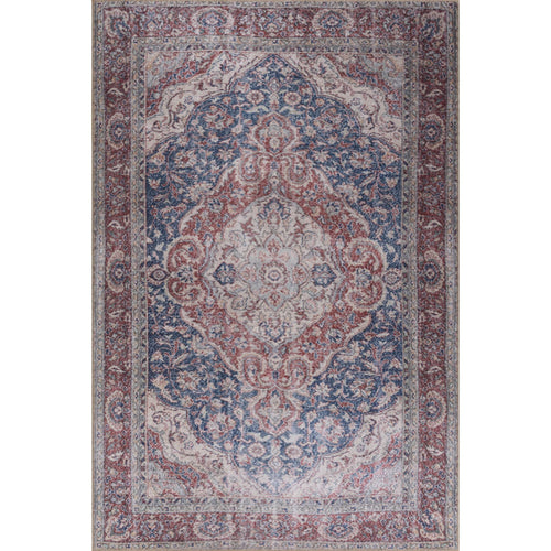 Manchester Burgundy Medallion Cotton Digital Print Area Rug