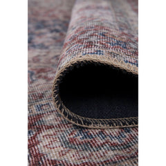 Manchester Burgundy Medallion Cotton Digital Print Area Rug