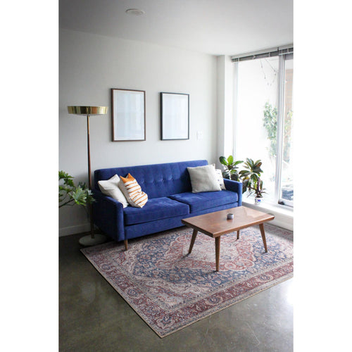 Manchester Burgundy Medallion Cotton Digital Print Area Rug