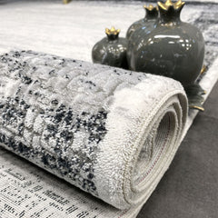 Callie Grey Frame Cotton Machine Made Area Rug