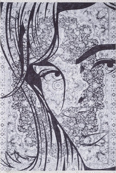 Grey Area Rug - Digital Print Rug With Figured Pattern | Non Slip Antibacterial Carpet