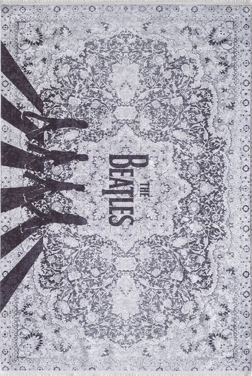 Grey Area Rug - Digital Print Carpet, Non Slip, Antibacterial, Stylish Living Room Decor