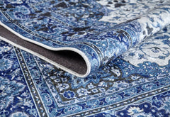 Blue Area Rug - Digital Print Carpet, Non Slip, Antibacterial & Washable Floor Covering