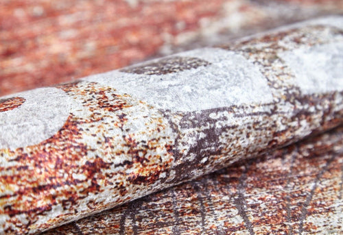 Digital Print Area Rug - Orange Stylish Home Rug | Antibacterial, Non Slip Carpet