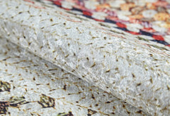 Kartuzy Cream Striped Digital Print Area Rug