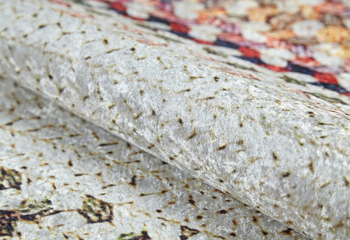 Kartuzy Cream Striped Digital Print Area Rug