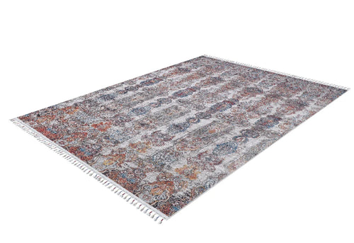 Grey Area Rug - Classic Digital Print Non Slip Washable Carpet for Living Room
